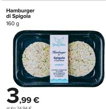 Carrefour Hamburger Di Spigola offerta