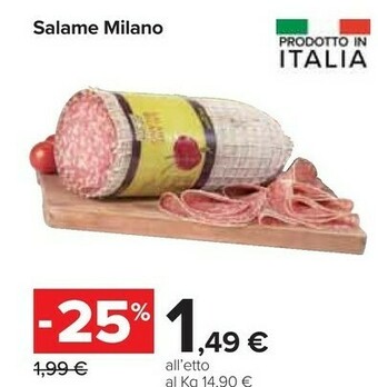 Carrefour Salame Milano offerta