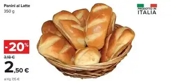 Carrefour Panini Al Latte offerta
