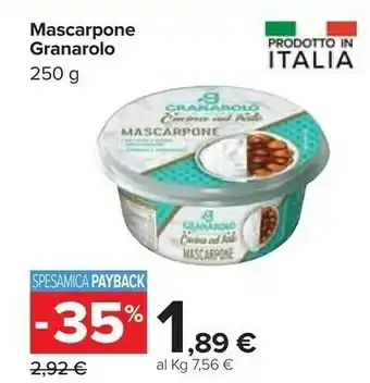 Carrefour Granarolo Mascarpone Cremoso 250 G(ml) offerta