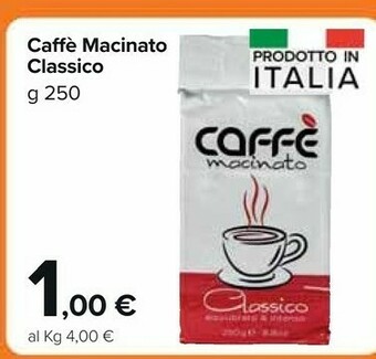 Carrefour Market Caffe Macinato Classico offerta
