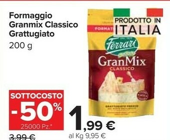 Carrefour Market Ferrari Formaggio Granmix Classico Grattugiato offerta