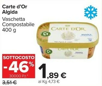Carrefour Market Algida Carte D'Or Panna 400 G(ml) offerta