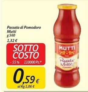 Carrefour Market Mutti Passata Di Pomodoro 560 G(ml) offerta