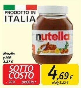 Carrefour Market Ferrero Nutella offerta