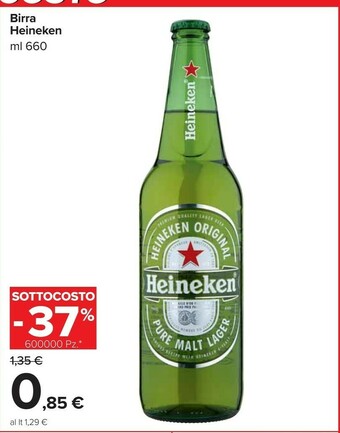 Carrefour Heineken Birra 660 G(ml) offerta