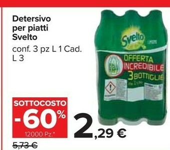Carrefour Svelto Detersivo Per Piatti offerta
