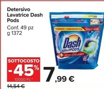 Carrefour Dash Detersivo Lavatrice Pods offerta