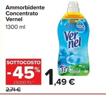 Carrefour Vernel Ammorbidente Concentrato 1300 Ml offerta