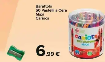 Carrefour Carioca Barattolo 50 Pastelli A Cera offerta
