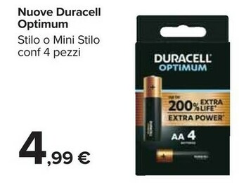 Carrefour Optimum Nuove Duracell offerta