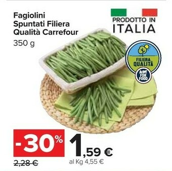 Carrefour Market Carrefour Fagiolini Spuntati Filiera Qualita offerta