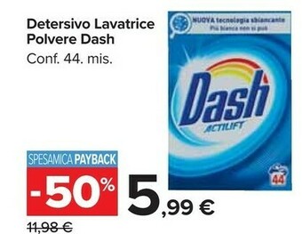 Carrefour Market Dash Detersivo Lavatrice Polvere offerta