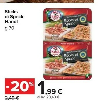 Carrefour Market Handl tyrol Sticks Di Speck offerta