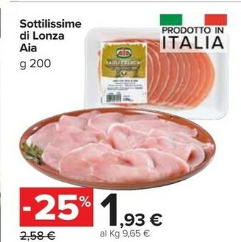 Carrefour Market Aia Sottilissime Di Lonza offerta