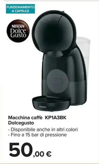 Carrefour Market Krups Macchina Caffe KP1A3BK offerta