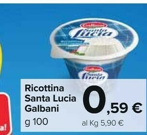 Carrefour Market Galbani Ricottina Santa Lucia 100 G(ml) offerta