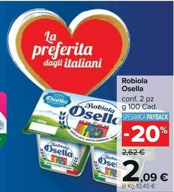 Carrefour Market Osella Robiola offerta