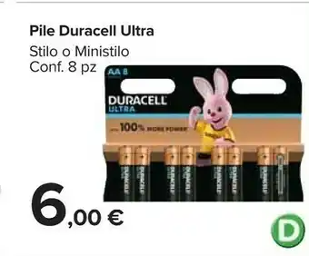 Carrefour Market Duracell Ultra Pile offerta