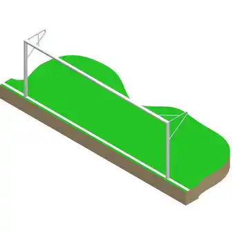 Porta da calcio a 7 6 x 2,1 m - alluminio