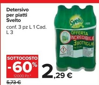 Carrefour Market Svelto Detersivo Per PIatti offerta
