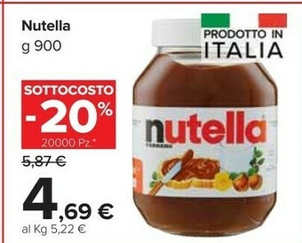 Carrefour Market Ferrero Nutella 900 G(ml) offerta