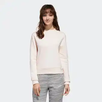 Decathlon Felpa donna fitness adidas misto cotone rosa offerta