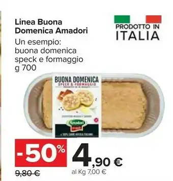 Carrefour Market Amadori Buona Domenica Speck E Formaggio offerta