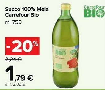 Carrefour Market Carrefour - 100% Succo Di Mela 750 G(ml) offerta
