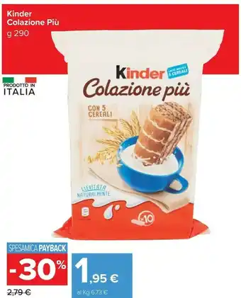 Carrefour Ferrero Ferrero - Kinder Colazione Più 290 g(ml) offerta