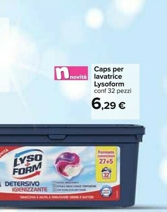 Carrefour Lysoform Caps Per Lavatrice offerta