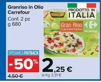 Carrefour Carrefour Granriso In Olio offerta