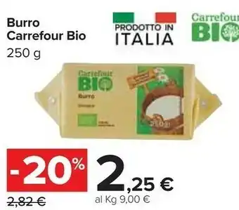 Carrefour Carrefour Bio Burro 250g offerta