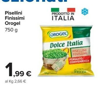 Carrefour Orogel Pisellini Finissimi 750g offerta