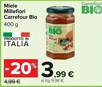 Carrefour Carrefour Bio Miele Millefiori offerta