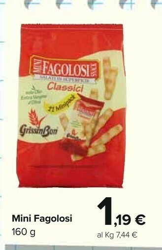 Grissin bon Mini Fagolosi Gusto Classico 160 G(ml)