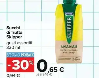 Carrefour Zuegg Skipper Ananas 330 G(ml) offerta