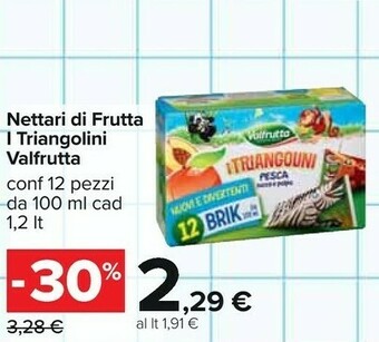 Carrefour Valfrutta Succo E Polpa Di Pesca I Triangolini offerta