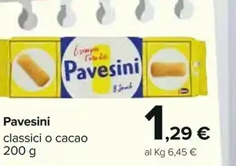 Carrefour Pavesi Pavesi - Pavesini Al Cacao 200 G(ml) offerta