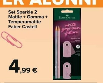Faber castel Set Sparkle 2 Matite + Gomma + Temperamatite