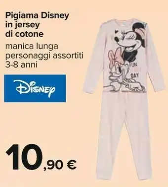 Carrefour Disney Pigiama In Jersey Di Cotone offerta
