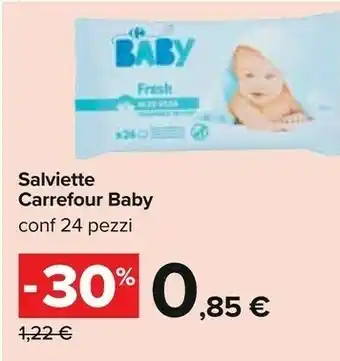 Carrefour Carrefour Salviette Baby Fresh Aloe Vera offerta