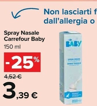 Carrefour Carrefour Spray Nasale Baby offerta