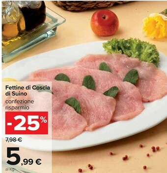 Carrefour Fettine Di Coscia Di Suino offerta