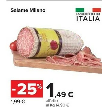 Carrefour Salame Milano offerta