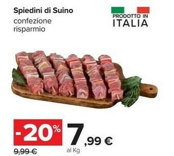 Carrefour Spiedini Di Suino offerta