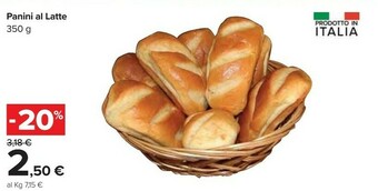 Carrefour Panini Al Latte offerta