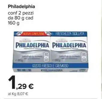 Carrefour Mondelez Philadelphia Classico 80 G(ml) offerta