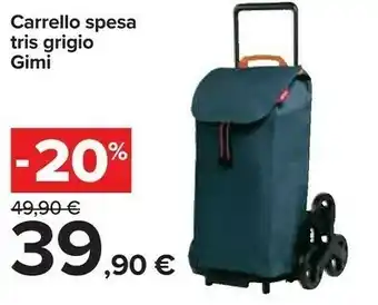 Carrefour Gimi Carrello Spesa Tris Grigio offerta