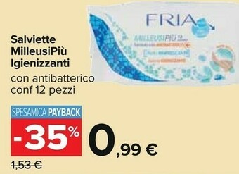 Carrefour Fria Salviette Milleusi Piu Igienizzanti offerta